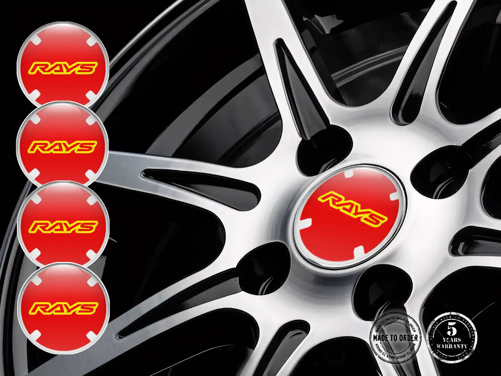 Rays Aufkleber Dome Stil Premium Radlogos